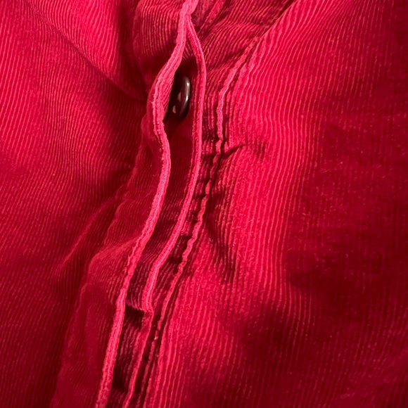Universal Threads Women’s Red Corduroy Long Sleeve Blouse - Picture 4 of 8